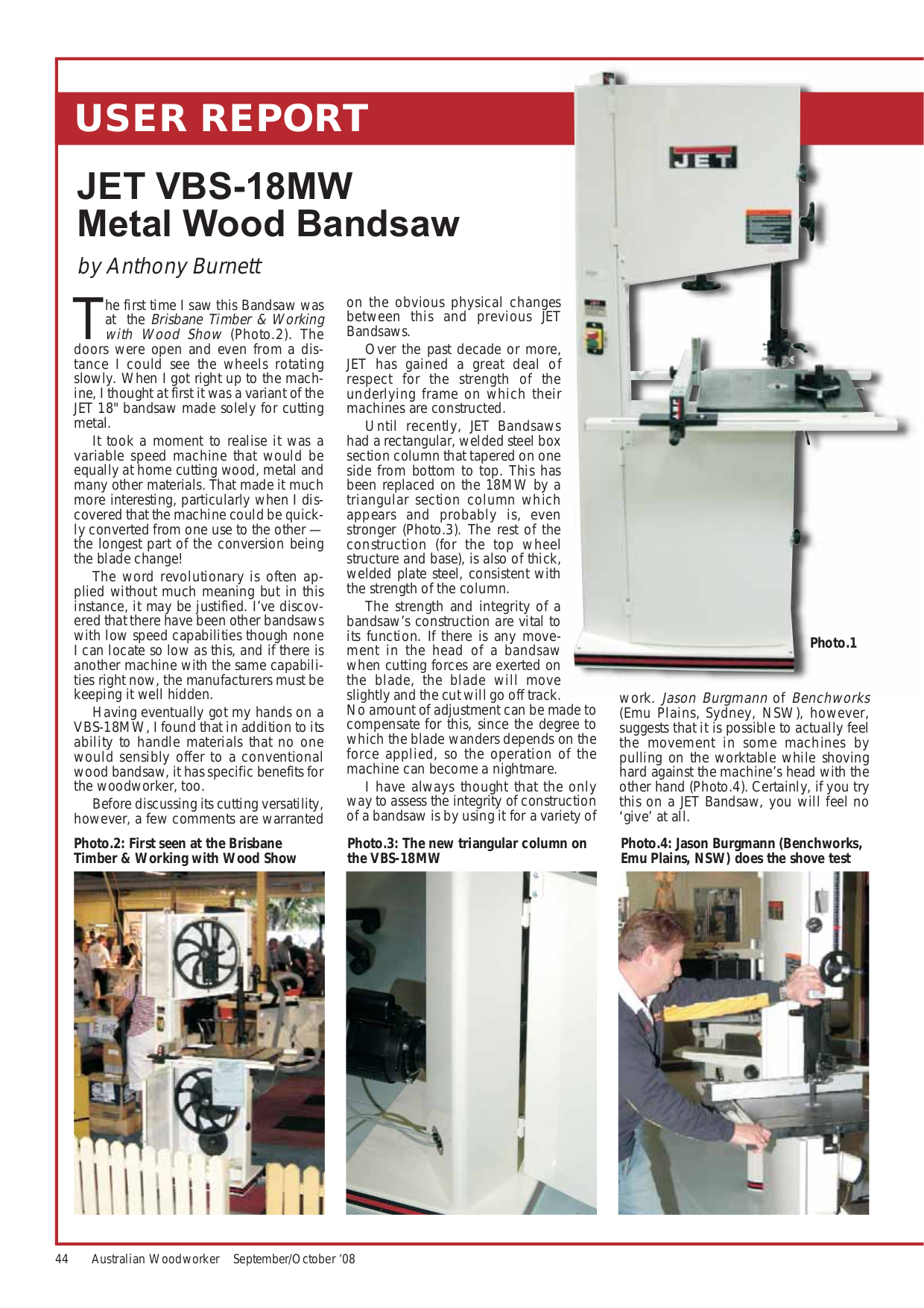 Download free pdf for Jet JWBS18X Bandsaw Other manual
